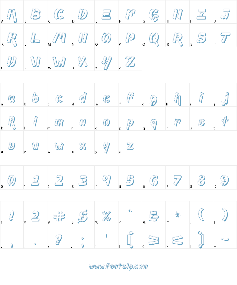 Ampad 3D Font Character